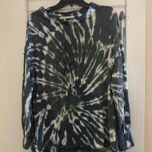 Medium Free People Mock Neck Tie-dye Sweatshirt